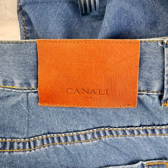 Canali Regular Fit Jeans Blue Denim Made in Italy Luxury Men’s Pants 52 classic - Picture 3 of 6